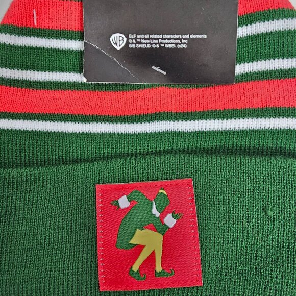 Elf Movie Men's Ugly Sweater Knit Beanie Hat 2 Pack Red & Green One Size NWT - Picture 4 of 5